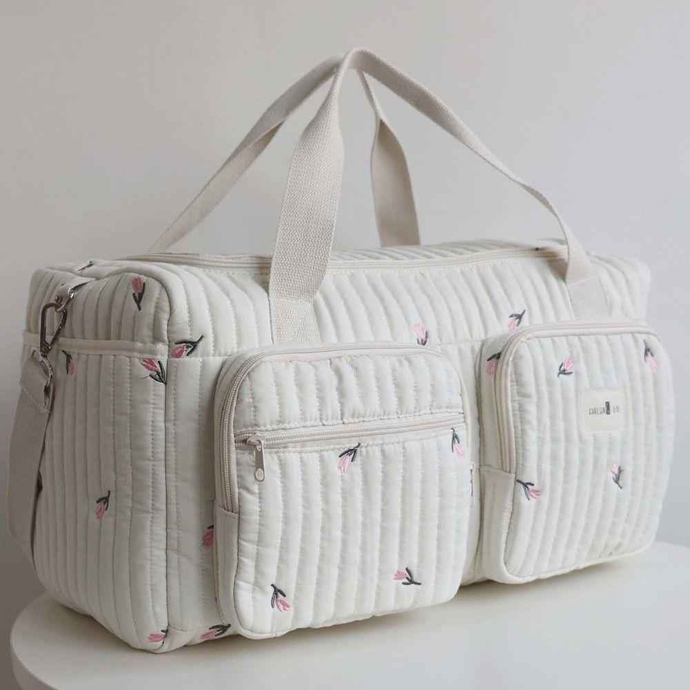 Little Bear Embroidered Mommy Bag Large Capacity Handbag  for Travel Outdoor