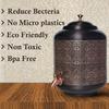11 Liter Copper Carved Water Dispenser Matka Vessel Container Stainless Steel Pot With Tap