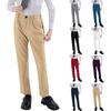 Jongens Chino Vrijetijdsbroek Klassieke Stretchstof Normale Pasvorm Casual Effen Buitenbroek Kinderbroek