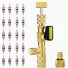 Dual Size Ports Valve Core Installer Valve Removal Tool Kit  For R410A Refrigerant System