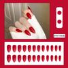 Reusable Blush Nail Art Set: 24 Detachable Wearable Nail Stickers