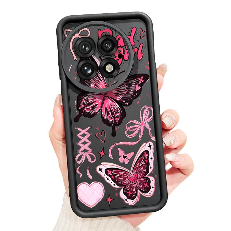 Lucky Bowknots Butterfly Pattern Case For OnePlus 15 13 13T 12 Shockproof Bumper Soft Silicone Cover For Oneplus Nord 5 13R 12R 11R 5G