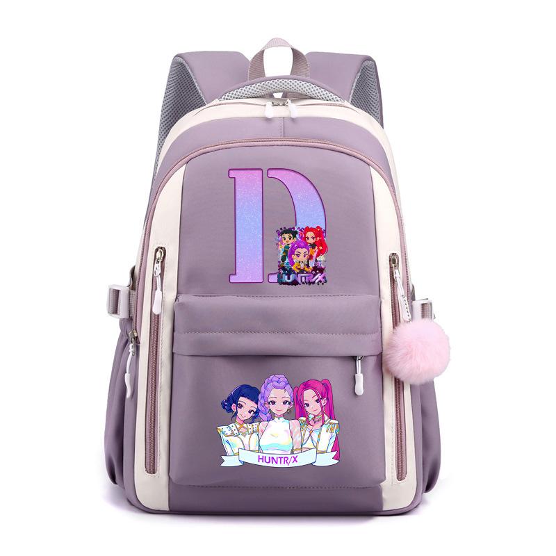 Korean Version Of Small Fresh Animation Cartoon Letter Printing Backpack College Style Male And Female Versatile Student Schoolbag