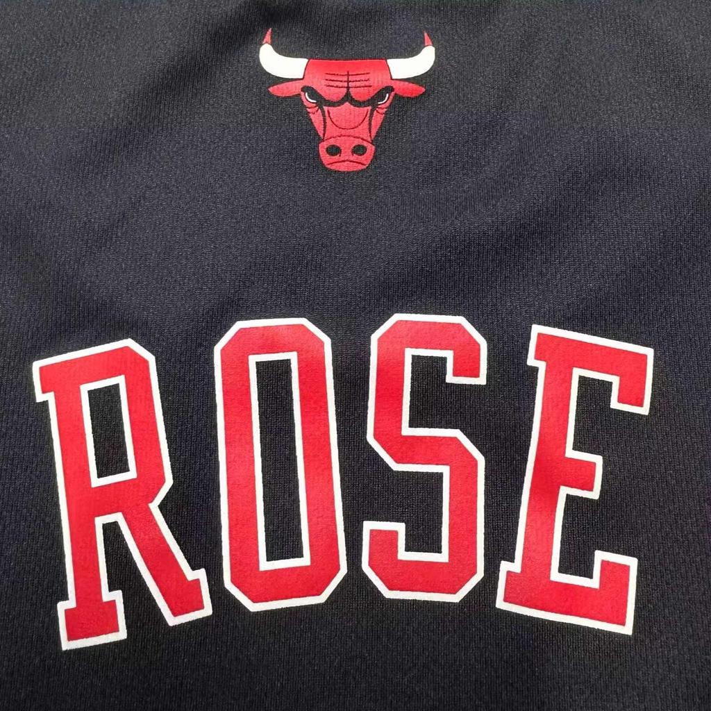Adidas X NBA Collaboration Chicago Bulls Rose 1 Away Pullover Crew Neck Sleeveless Basketball Jersey Unisex jersey Black 7818A-3B5-AEB1062