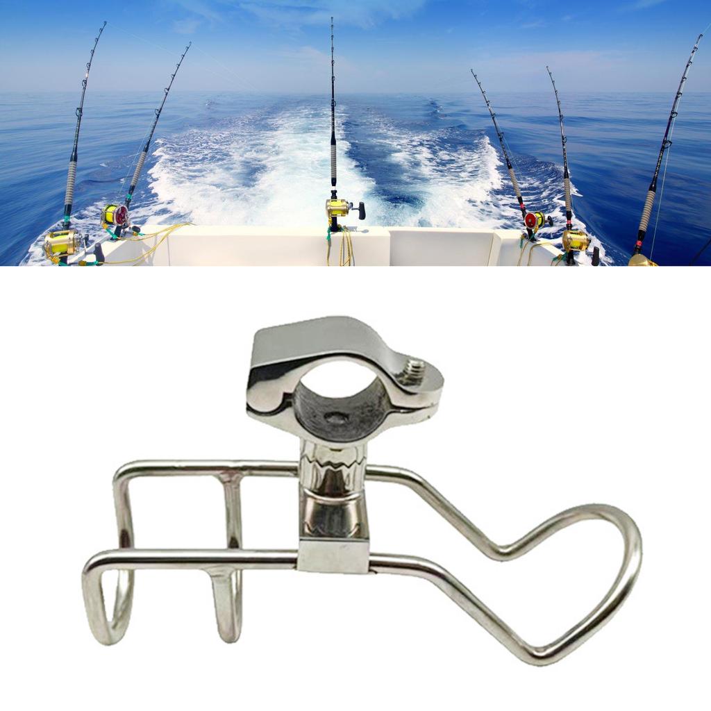 Versatile Marine Rod Holder Steel Boat Fishing Poles Holder for Family Frees Activities & Professional Fishermen