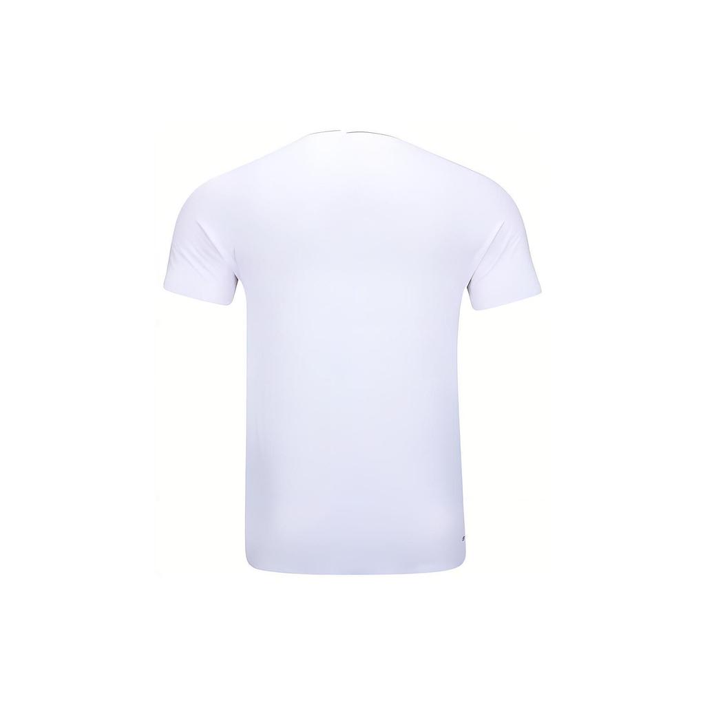 Li-Ning Color Block Striped Sports Quick-Dry Breathable Short Sleeve T-Shirt Men Tops White AAYT581-3