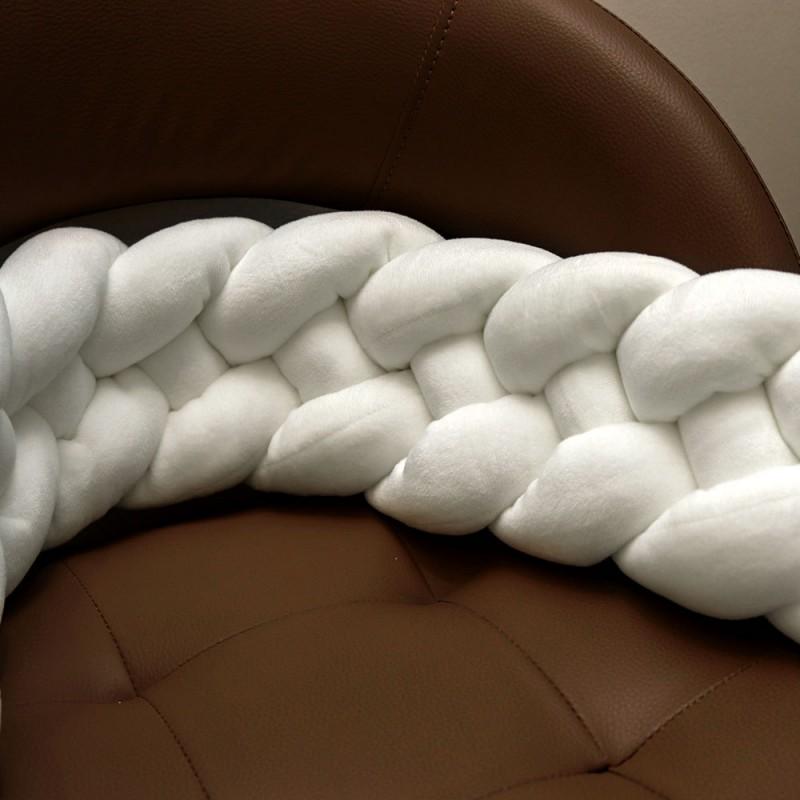 Pletený copánkový bezpečnostní polštářový mantinel pro batolecí postel Měkká bavlněná výplň Délka 1-4M Moderní minimalistický design