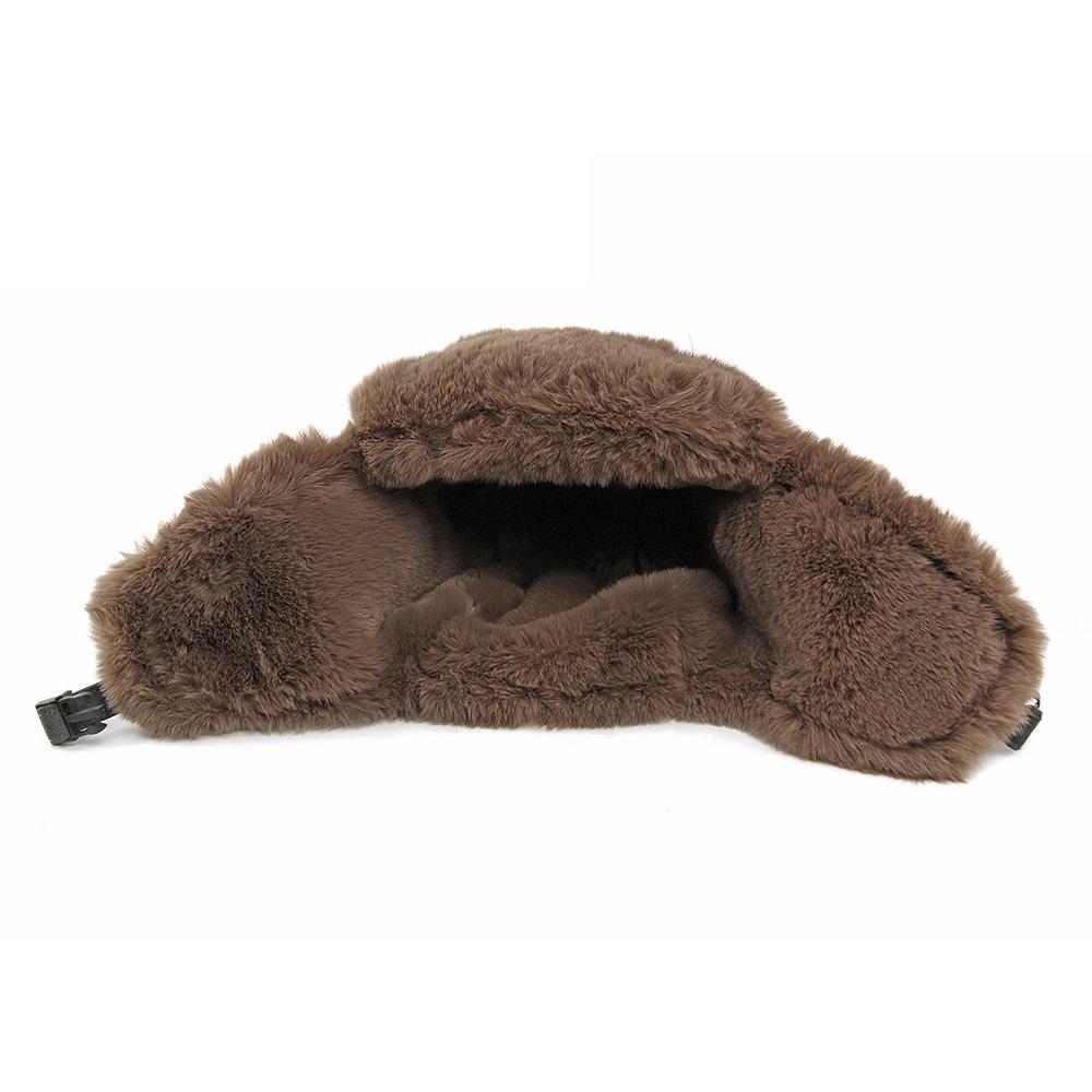 Bombermütze Herren Damen Winter Warm Kalt Mütze Imitation Kaninchen Plüsch Ohrenschutz Winddicht Skimütze