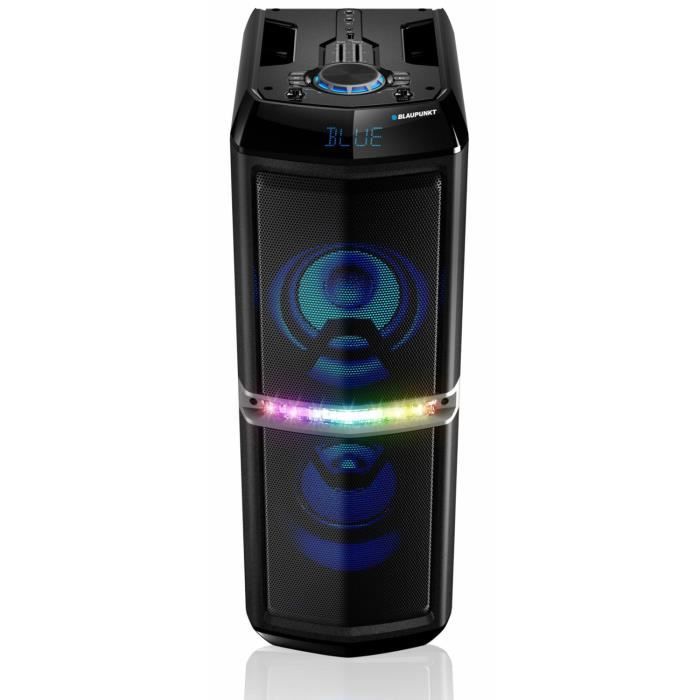 Enceintede soirée Blaupunkt Haut-parleur Bluetooth sans fil 2 x 30W RMS Télécommande Fonction karaoké Éclairage de discothèque