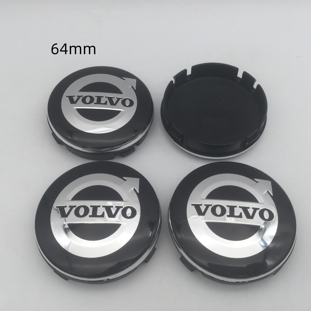 40pcs 3D 64mm 65mm For VOLVO Car emblem Wheel hub Center Cap Badge covers sticker Decals Styling accessories