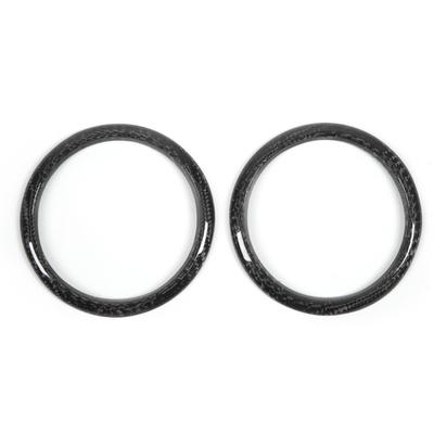 2pcs Car AC Outlet Ring Carbon Fiber Air Conditioning Vent Trim Replacement for Subaru BRZ