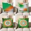2D Ireland Shamrock Pattern Decorative Throw Pillow Pattern Cushion Cover Suitable For Sofa Bedroom Car Pillow Cover