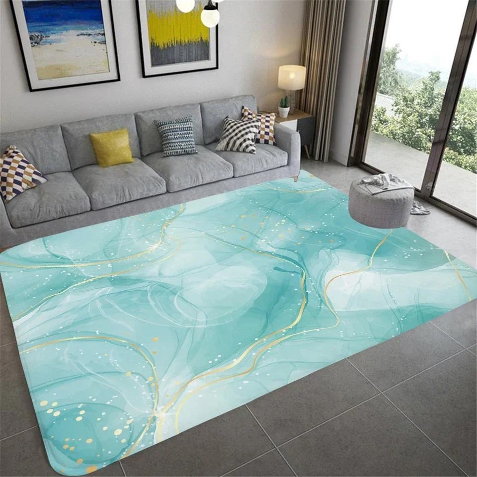 Modern Abstract Marble Carpet for Living Room Home Decorations Sofa Table Large Area Rugs Nonslip Bedroom Floor Mat Entrance Mat