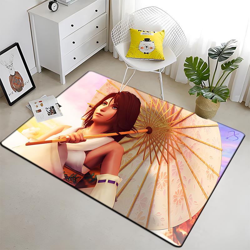Final Fantasy Carpet Art Printed Living Room Bedroom Children's Rugs Soft Kitchen Area Rug Non-slip Flannel Carpet Floor Mat