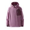 Unisex Bataan Wave Half-Zip Fleece Sweatshirt: Outdoor Warm Long Sleeve Top