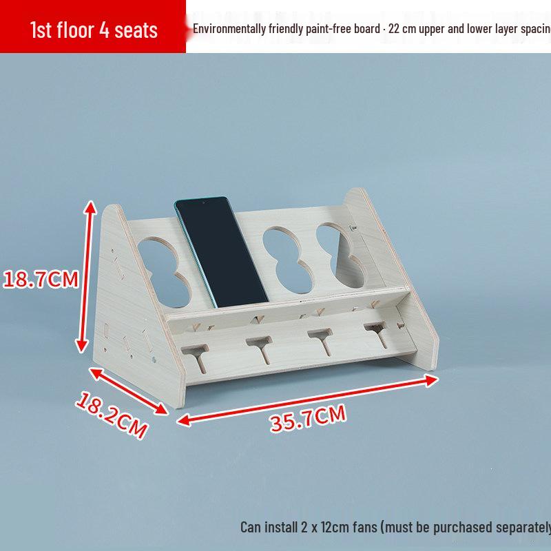 

Wall-Mounted Wooden Multi-Phone Organizer Rack