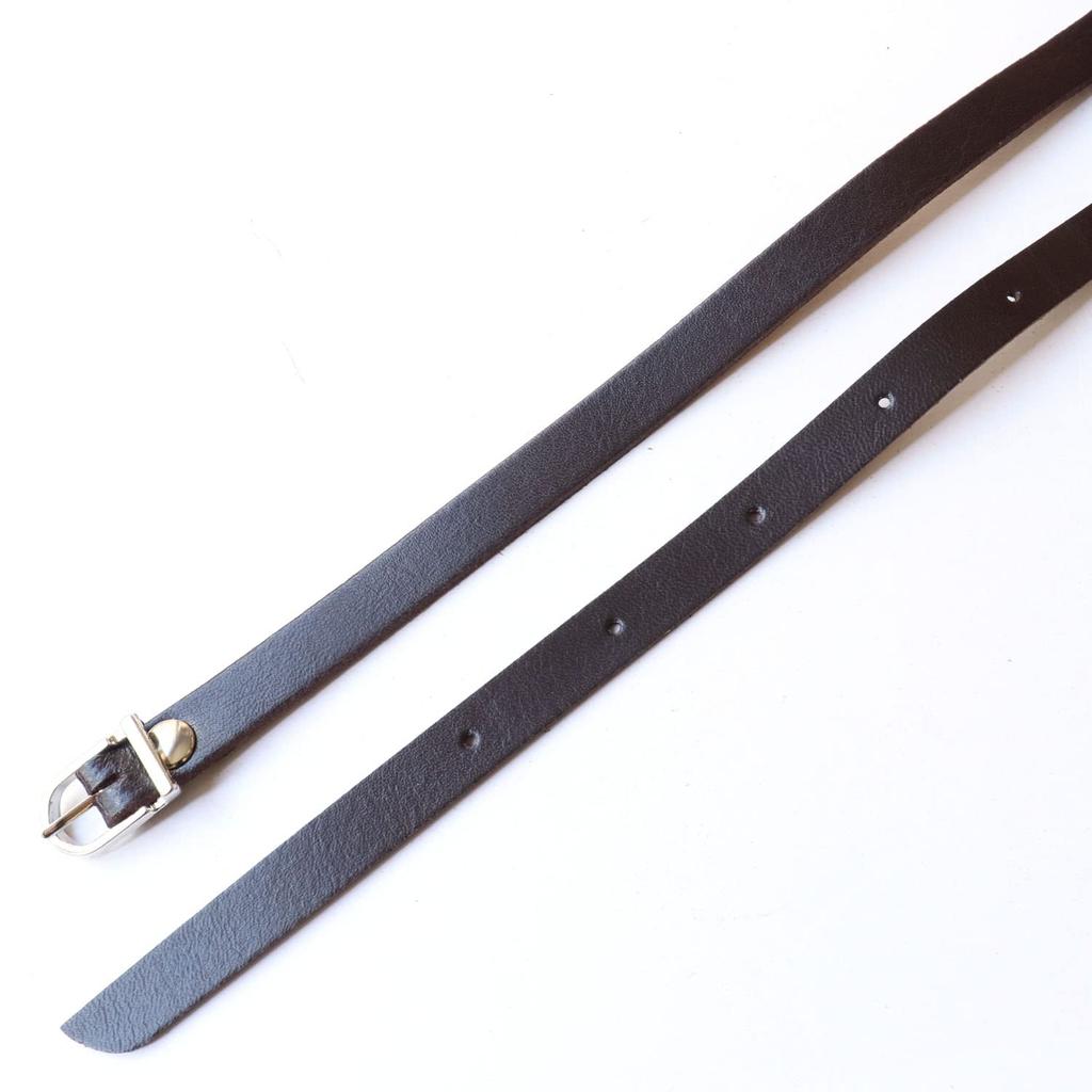 Nippon Chuko NBK Genuine Leather Shoulder Strap, Water-Repellent, Silver Hardware, Narrow Width, 12mm, Chocolate, KT60-S-C