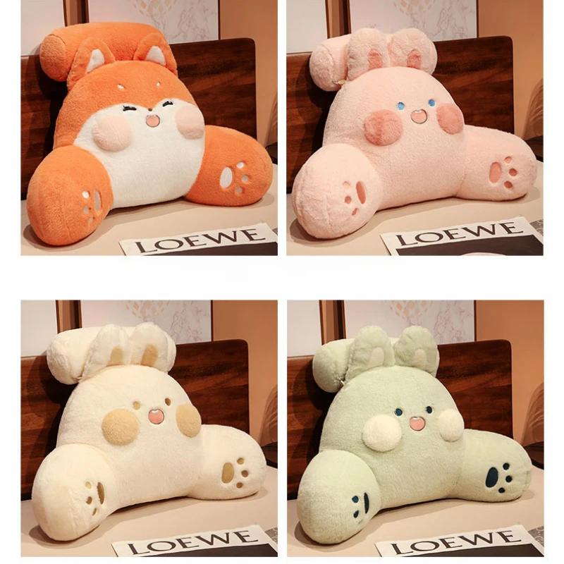 Artifact Bedside Cartoon Rabbit Hair Waist Support Pillow Cushion Office Chair Waist Pillow Pregnant Woman Waist Pillow Cushion