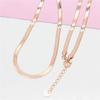 Purple Gold Simple Fashion Generous Foreign Style Exquisite High-End Bracelet Snake Bone Plated Rose Gold Necklace