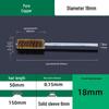 Industrial Rust Removal and Polishing Brush with Handle - Stainless Steel and Copper Wire for Inner Hole Sanding