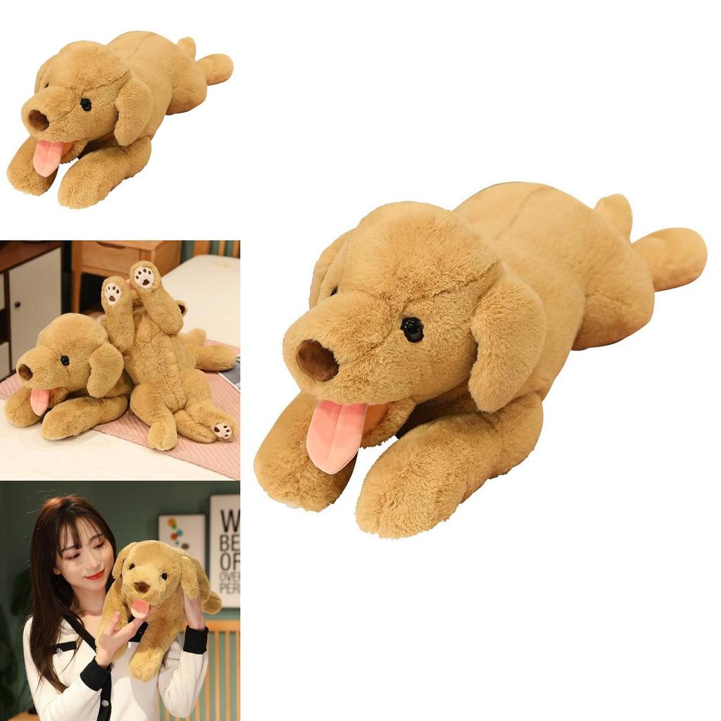 Plush Labrador Dog Toy With Prone Posture Design For Children And Sleep Comfort