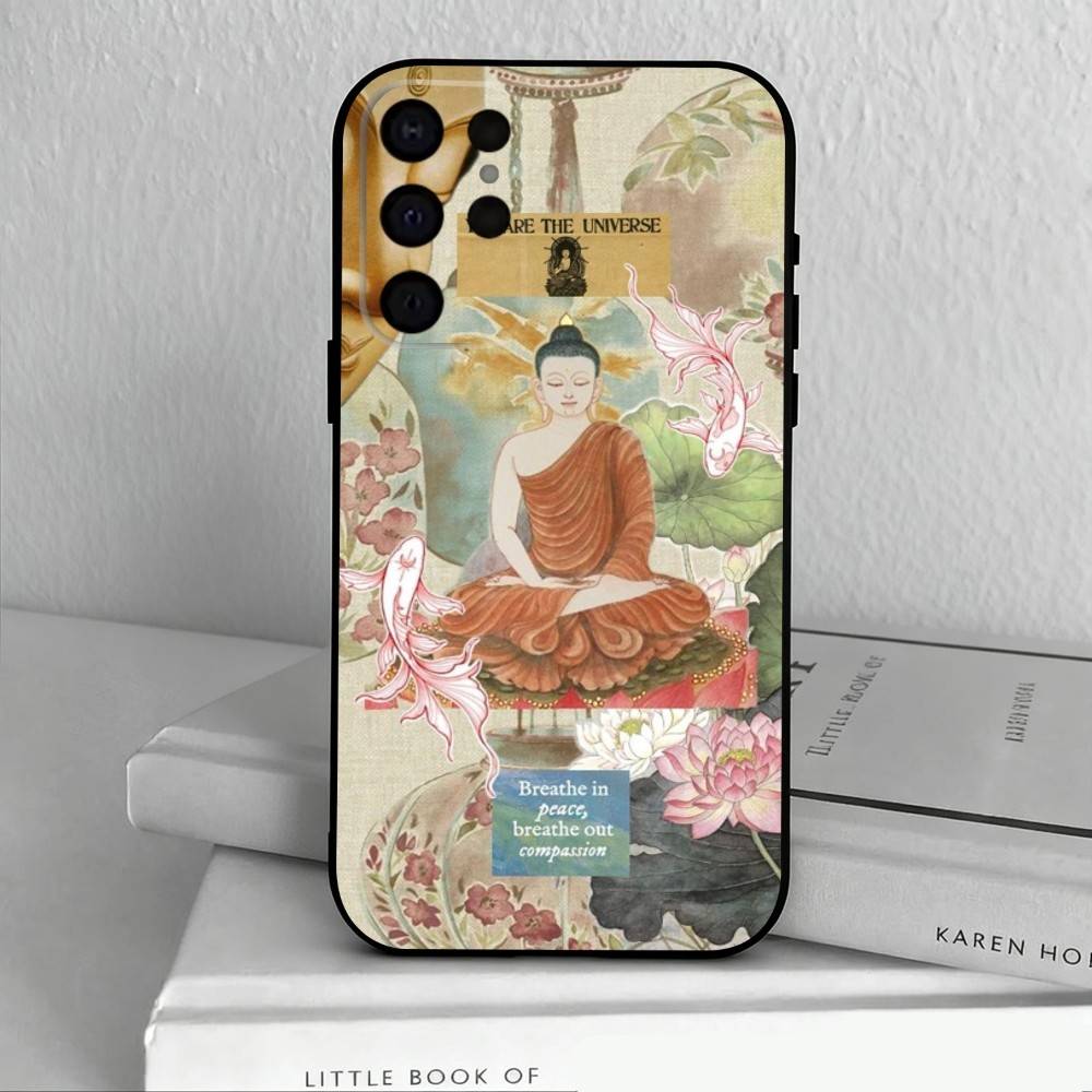The B-Buddha Art Phone Case For Samsung S25,S24,S21,S22,S23,S30,Ultra,S20,Plus,Others Soft Black Cover