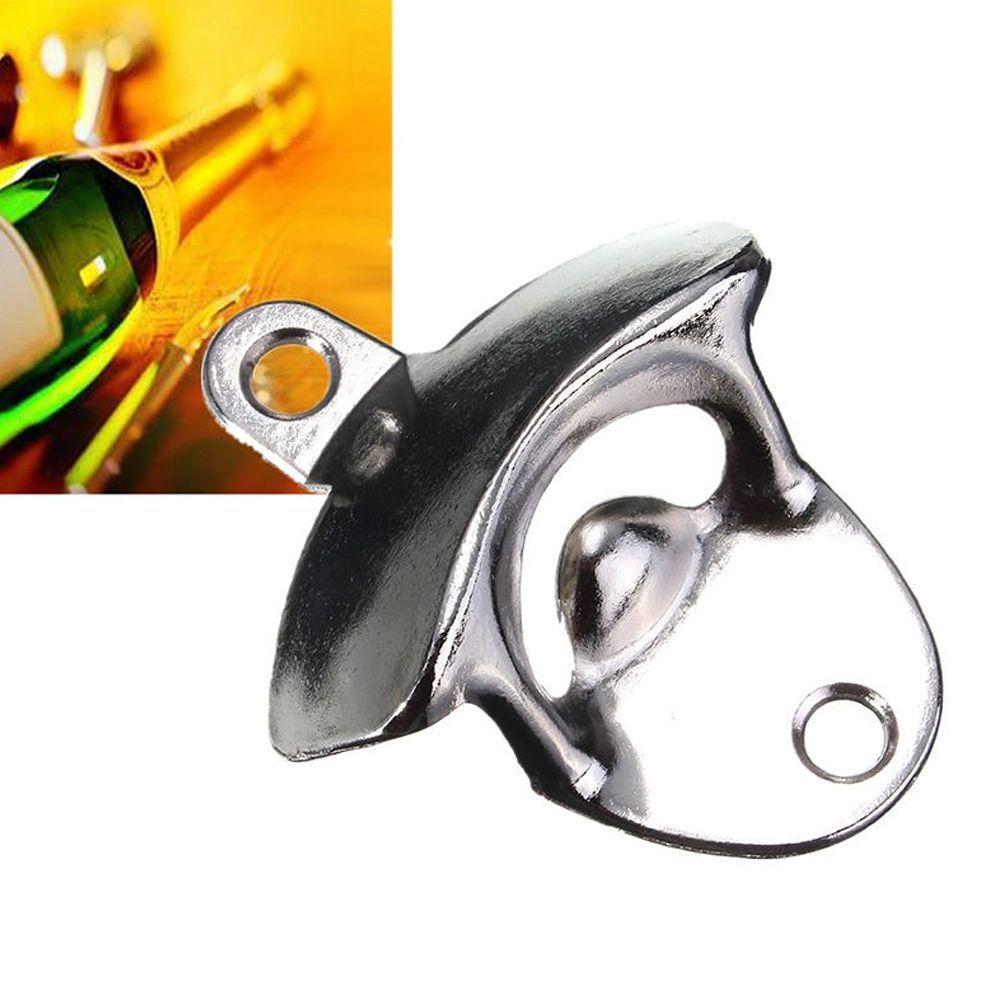 Screws Stainless Steel Bottle Opener Wall Mounted Opener Bar Beer Soda Cap Tools Fixed Wine Opener