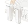 6 Piece Household Wall-Mounted Kitchen Cup Drainer White Plastic Kitchen Draining Cup Holder Hanging Cup Organizer Spoon