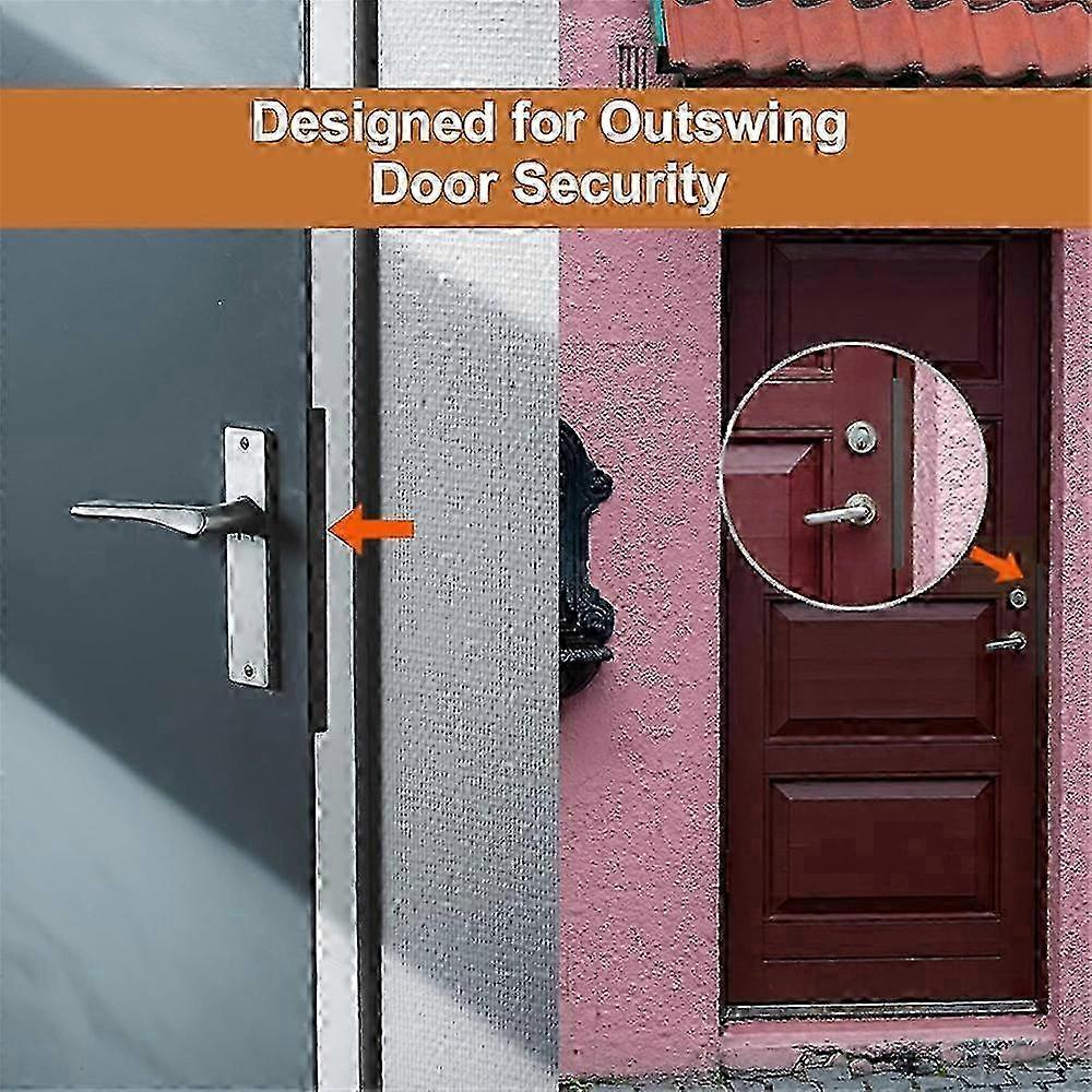 7-inch Door Latch Guard Plate L-Shaped Stainless Steel Door Security Protector Latch Cover - Stainle new 26-27s