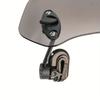 Adjustable Clip-On Motorcycle Windshield Extension with Grey Lens - Durable Plastic Aerodynamic Design for Kawasaki Yamaha Ducati Motorcycles