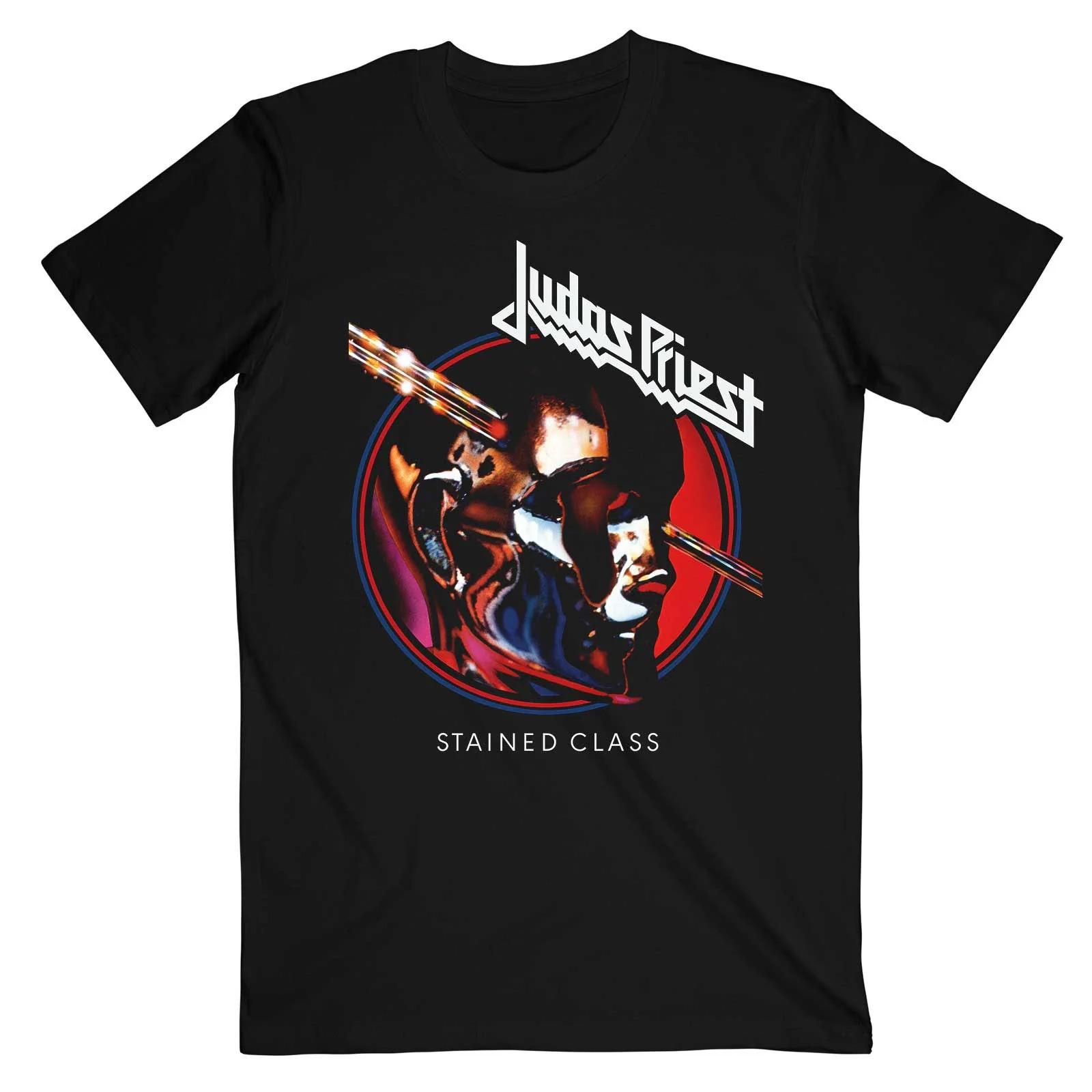 Judas Priest Stained Class Album Circle T-shirt High-end Luxury Is for Both Men and Women Top Y2k 2026 Summer M