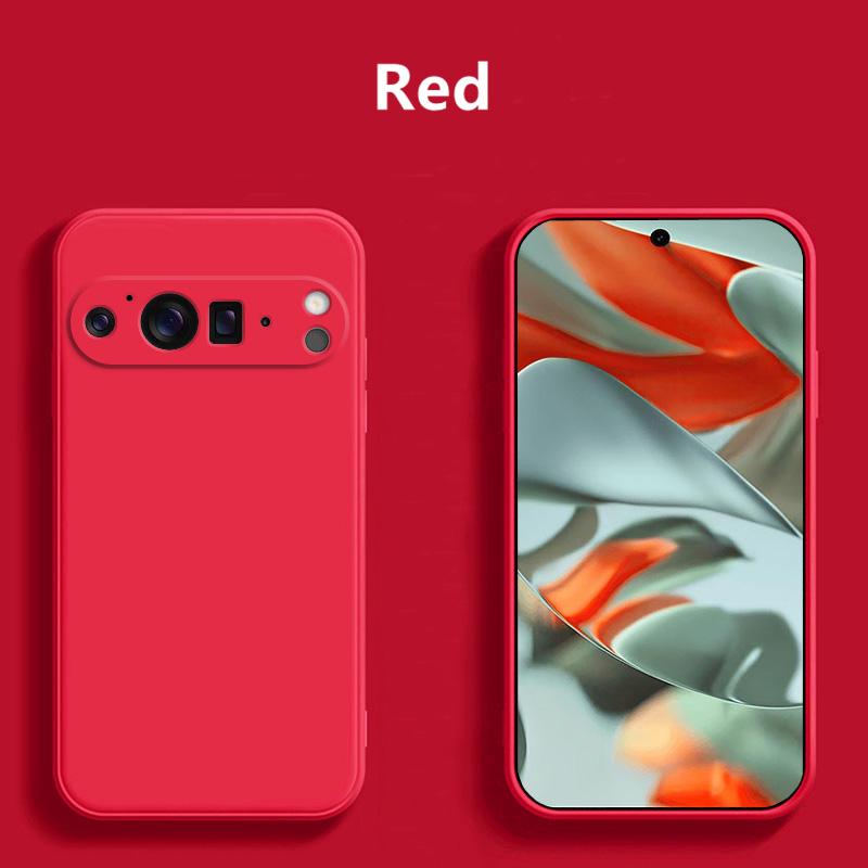 Чехол для Google Pixel 9 Pro XL Чехол для Чехол для Google Pixel 9 Pro XL Жидкий силикон ТПУ Ударопрочный Чехол для Pixel 9 Pro 9 Pro XL Google Pixel 9 Pro XL красный