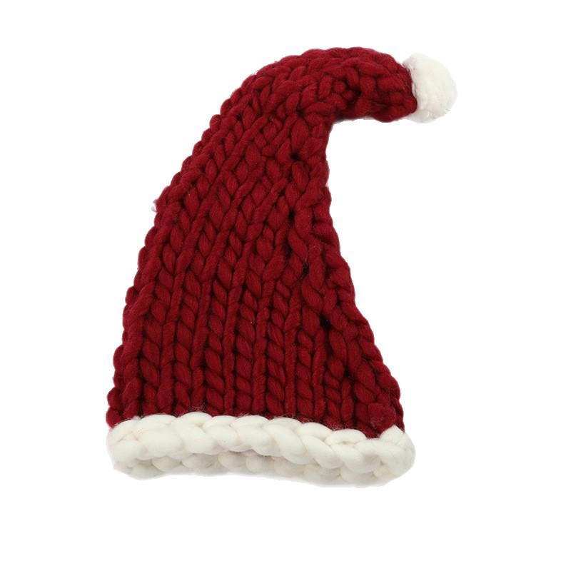 Căciulă Tricotată Handmade Părinte-Copil Halloween & Crăciun Moș Crăciun - Căciulă Decorativă Husă Sticlă de Vin