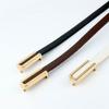 100cm Fashionable and Versatile Black Leather Thin Belt for Women, Decorative Dress Simple Korean Style Suit  White Small Belt