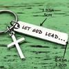 Stainless Steel Pendant Keychain Guidance Keychain Religious Key Rings Stylish Key Holder Bag Accessories for Believers