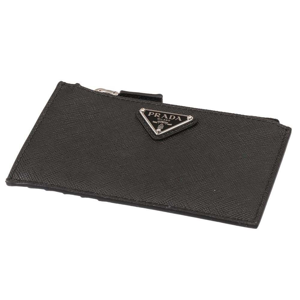 Zubehör 2MC086 QHH Nero Saffiano Dreieck-Karten-Münzetui [Prada] (Kartenhülle) Herren Damen [Marke] [Artikel]