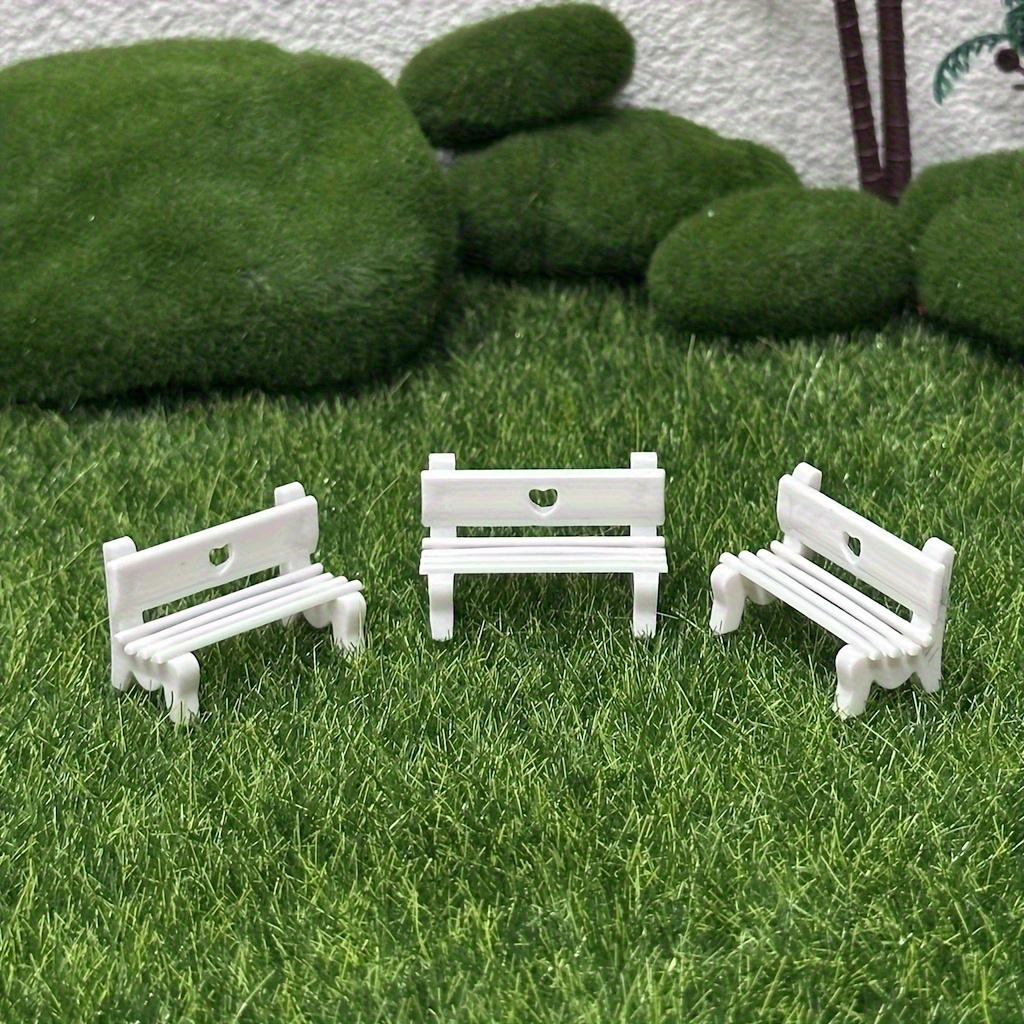 

Park White Bench & Wooden Fences Micro Landscape,Sandbox Ornaments,Photography Props,Diy Crafts | Miniature Scenery,Fairy Garden