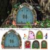 Fairy Princess Door Wooden Figurine With Printed Design For Yard Decor