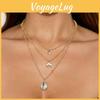 Fashion Water Drop Gem Necklace With Multilayer Design For Women