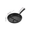 Non Stick 3 4 Hole Egg Frying Pan Wooden Handle Multi Section Skillet for Home Breakfast or Burger Making