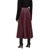 BOSS Womens/Ladies Veplika Faux Leather Pleated Midi Skirt