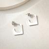 Stainless Steel Earrings Geometry Square Openwork Round Hip Hop Fashion Earrings For Women Jewelry Engagement Weddings Gifts