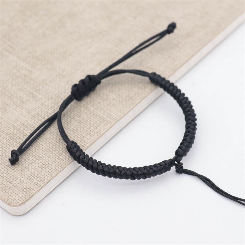 Zodiac Red Rope Diamond Knot Bracelet with Beads and Peace Buckle for Couples