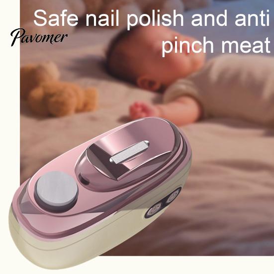 Nail Clipper with Chip Collector 2-In-1 Electric Clipper, 2 Speed Automatic Trimmer LED Portable Polisher Light, USB Rechargeable Toenails Fingernail