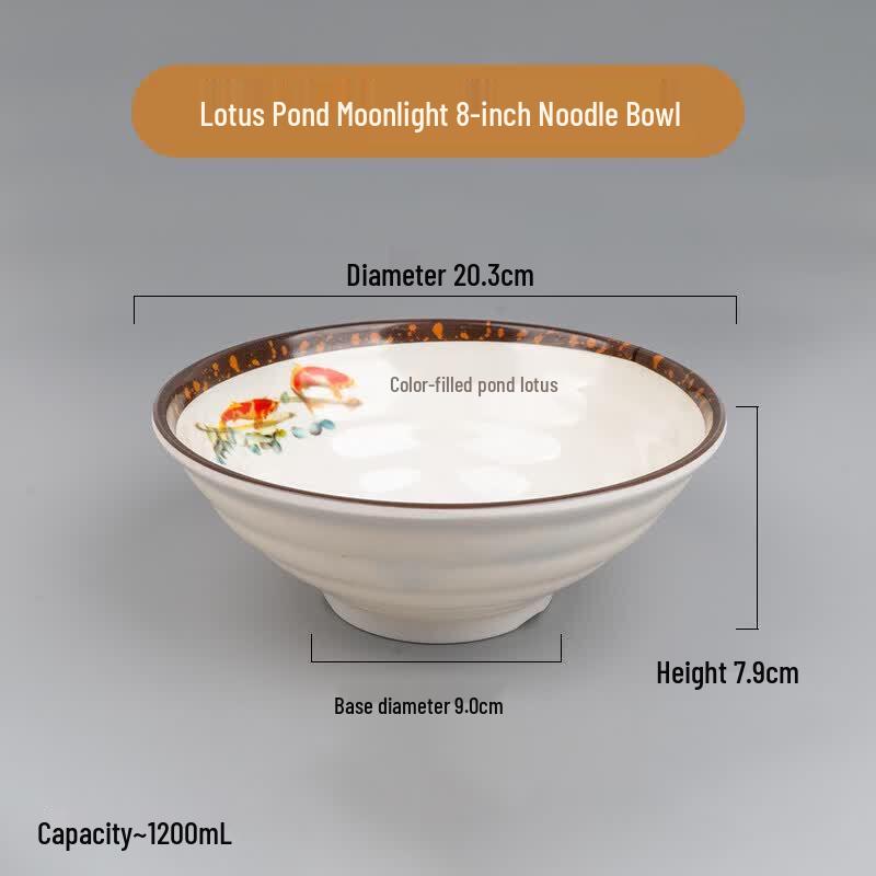 Cream Style Thickened Melamine Noodle Bowl