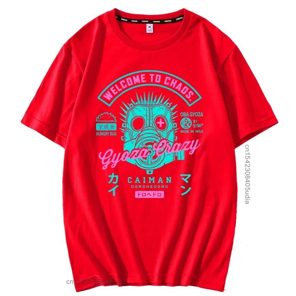 Anime Dorohedoro T-Shrit 90s Welcome To Chaos Print Short Sleeve Tops Male Loose Fashion Tshirt Unisex Funny Manga T Shirt