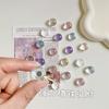5/10pcs Cute Glitter Round Fridge Magnets Shiny Transparent Magnetic Stickers for Refrigerator Kitchen Home Decoration