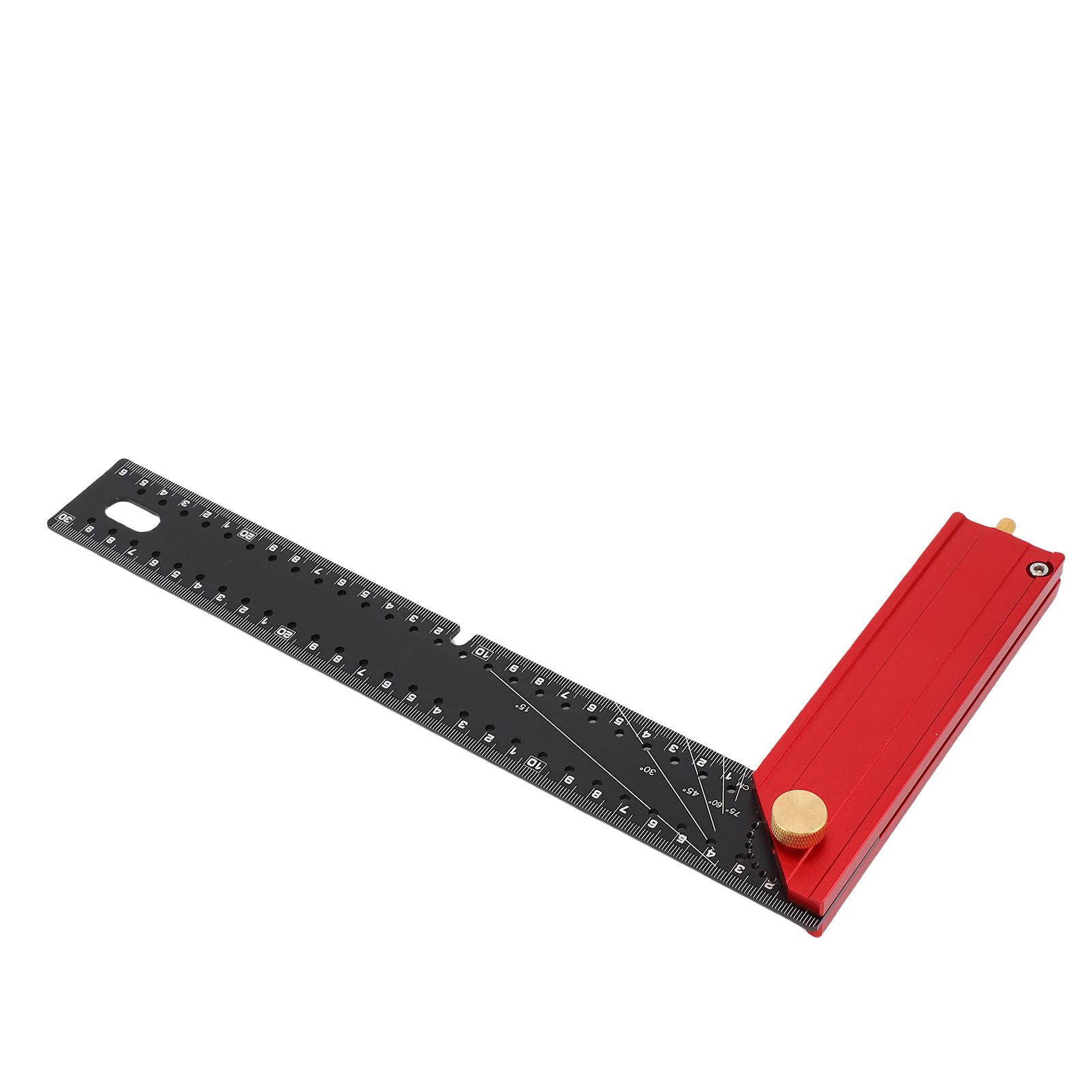 

Carpenter Ruler 300mm Aluminum Alloy Framing 90 Degree Right Angle Measurement Marking Accurate Multifunctional