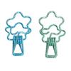 100 Pcs  Clips Hollow Cute Flower Shape Sturdy Metal Small  Clips for Office Documents A