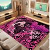 Fantasy Magic Theme Crystal Velvet Floor Rug Personalized Custom Name Text Warm Carpet Home Decoration